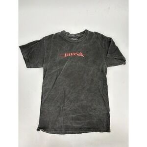Vitriol Mens Graphic T-Shirt Charcoal Gray Mineral Wash Reaper Angel Size M